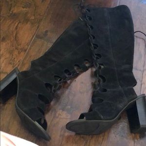 Franco Sarto over the knee sandal with heel!